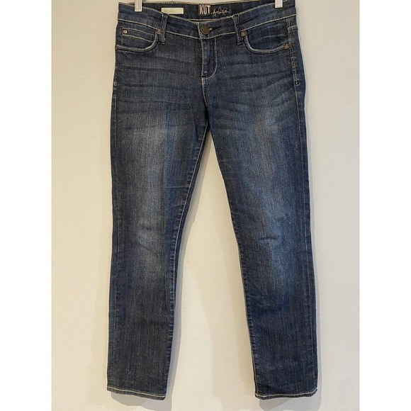 KUT FROM THE KLOTH Katy Boyfriend Blue Denim Jeans Women's Size 4 Low Rise Ankle - Picture 10 of 11
